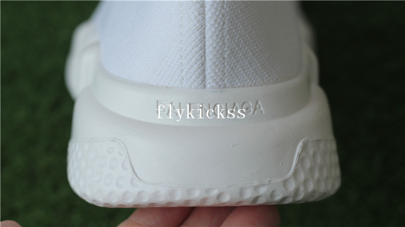 Update Version Balenciaga Speed Trainer Sock Race Runners All White